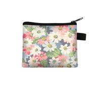 Porte Monnaie Fleurs Roses Petite Trousse Maquillage Trousse Maquillage Femme De Voyage pour Femme Portable Trousse De Maquillage Cosmétique Organiseur,Trousse De Toilette Fille