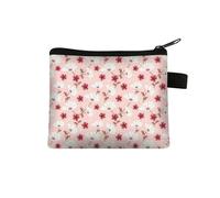 Porte Monnaie Fleurs Roses Petite Trousse Maquillage Trousse Maquillage Femme De Voyage pour Femme Portable Trousse De Maquillage Cosmétique Organiseur,Trousse De Toilette Fille