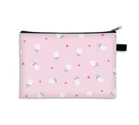 Porte Monnaie Fleurs Roses Petite Trousse Maquillage Trousse Maquillage Femme De Voyage pour Femme Portable Trousse De Maquillage Cosmétique Organiseur,Trousse De Toilette Fille