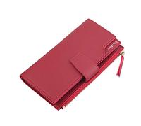 Porte-monnaie fou pour homme Pochette Portefeuille Triple Femmes Porte-monnaie Porte-monnaie Femme Grand Rouge, rouge, Taille unique