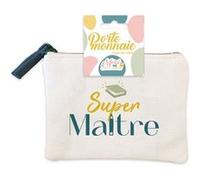 porte-monnaie gaze de coton super maître 12x8.5cm - sud trading cd7652 Blanc