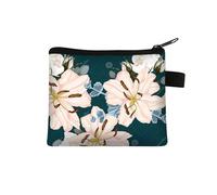 Porte Monnaie Grandes Fleurs Petite Trousse Maquillage Trousse Maquillage Femme De Voyage pour Femme Portable Trousse De Maquillage Cosmétique Organiseur,Trousse De Toilette Fille