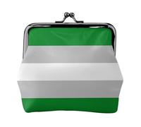 Porte-Monnaie Grayromantic LGBT Pride Flag Gay Lesbian Rainbow en Similicuir pour Femmes avec Fermoir Baiser, Portefeuille Fonctionnel à Double Fermoir, Cadeau d'anniversaire Original