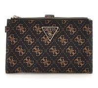 GUESS Laurel SLG Double Zip Organizer Brown Logo