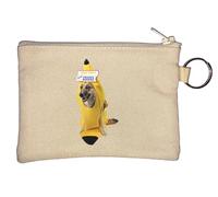 Porte-monnaie humoristique motif chien Mr Manager Beige