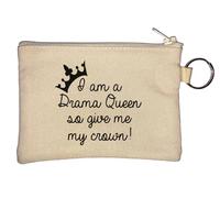 Porte-monnaie « I AM A Drama Queen So Give Me My Crown » - Beige