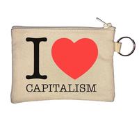 Porte-monnaie I Love Capitalism Beige