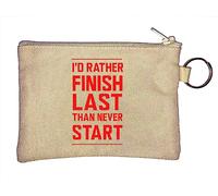 Porte-monnaie « I Would Rather Finish Last Than Never Start » Beige