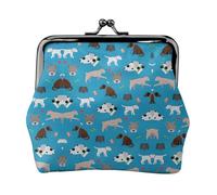 Porte-monnaie imprimé Dog Show, léger et minimaliste pour festivals de musique et concerts, Noir/blanc, One Size, Art déco.