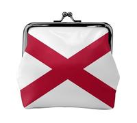 Porte-monnaie imprimé drapeau de l'État de l'Alabama, mini porte-monnaie pour femme, petit porte-monnaie pour carte de crédit, carte d'identité, clé, noir, One Size, Vintage