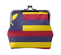 Porte-monnaie imprimé drapeau du royaume d'Hawaï, portefeuille léger et minimaliste pour festivals de musique et concerts, Noir/blanc, One Size, Art déco.