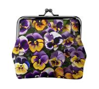 Porte-monnaie imprimé Pansy Perfection - Pour festivals et occasions spéciales, noir, One Size, Art déco