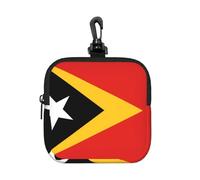 Porte-monnaie imprimé République démocratique du Timor-Leste avec porte-cartes, mini pochette à monnaie avec porte-clés, pour voyage, usage quotidien et cadeaux