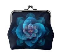 Porte-monnaie imprimé rose bleue abstraite, compact et durable, facile à transporter, Noir , Taille unique, Pochette à monnaie