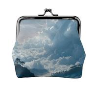 Porte-monnaie imprimé Sea of Clouds, compact et durable, facile à transporter, Noir , Taille unique, Pochette à monnaie