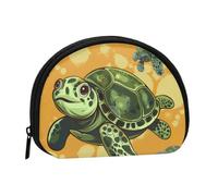 Porte-monnaie imprimé tortue de mer, porte-monnaie portable avec fermeture éclair, sac cosmétique, porte-monnaie, mini sac de maquillage pour femme pour ranger de la monnaie, des cartes, des clés