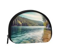 Porte-monnaie imprimé voiture Angleterre Mini pochette portefeuille sac à langer pour femmes filles enfants, Paysage d'eau propre et lacustre, Taille unique, Pochette à monnaie