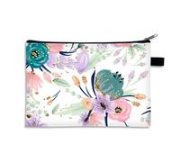 Porte Monnaie Jolies Fleurs Petite Trousse Maquillage Trousse Maquillage Femme De Voyage pour Femme Portable Trousse De Maquillage Cosmétique Organiseur,Trousse De Toilette Fille