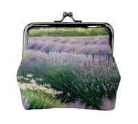 Porte-monnaie lavande et marguerite, petit kit de voyage, pochette de rangement pour escapades de week-end et voyages d'affaires, Noir , Taille unique, Pochette à monnaie