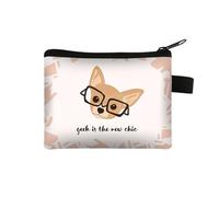 Porte Monnaie Le Chien Brun Petite Trousse Maquillage Trousse Maquillage Femme De Voyage pour Femme Portable Trousse De Maquillage Cosmétique Organiseur,Trousse De Toilette Fille