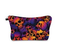 Porte Monnaie Le Crâne Terrible Petite Trousse Maquillage Trousse Maquillage Femme De Voyage pour Femme Portable Trousse De Maquillage Cosmétique Organiseur,Trousse De Toilette Fille