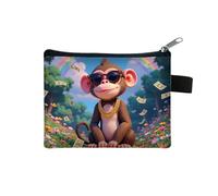 Porte Monnaie Le Singe Mignon Petite Trousse Maquillage Trousse Maquillage Femme De Voyage pour Femme Portable Trousse De Maquillage Cosmétique Organiseur,Trousse De Toilette Fille