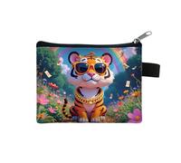 Porte Monnaie Le Tigre Mignon Petite Trousse Maquillage Trousse Maquillage Femme De Voyage pour Femme Portable Trousse De Maquillage Cosmétique Organiseur,Trousse De Toilette Fille