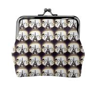 Porte-monnaie léger avec imprimé Tour Eiffel Love Paris, portefeuille minimaliste pour les courses de café et les sorties locales, Noir , Taille unique, Pochette à monnaie