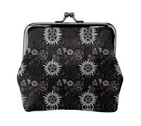 Porte-monnaie léger et minimaliste avec symboles Supernatural pour festivals de musique et concerts Noir, Noir/blanc, One Size, Art déco.