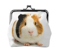 Porte-monnaie léger imprimé cochon d'Inde mignon, portefeuille minimaliste pour les courses de café et les sorties locales, Noir , Taille unique, Pochette à monnaie