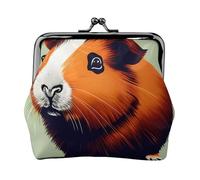 Porte-monnaie léger pour femme avec illustration de cochon d'Inde - Petite pochette étanche pour pièces de monnaie et cartes