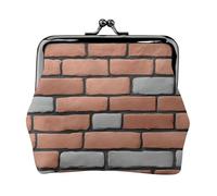 Porte-monnaie léger pour femme avec impression murale de brique - Petite pochette étanche pour pièces de monnaie et cartes