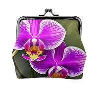 Porte-monnaie léger pour femme avec imprimé fleurs d'orchidée - Petite pochette étanche pour pièces de monnaie et cartes