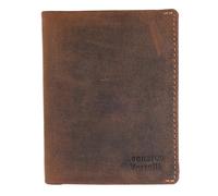 Porte-monnaie - LEONARDO VERRELLI - Vintage Homme - Cuir buffle - Marron - Compact 12×9,4×2 cm