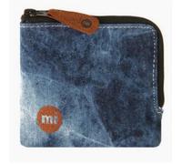 Porte Monnaie - Mi Pac - Denim Dye Blue - 2 emplacements cartes - Rangement zippé - Tissu doux