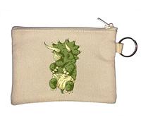 Porte-monnaie mignon bébé endormi tricératops dinosaure art porte-clés beige