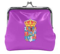 Porte-monnaie mignon en cuir pour homme et femme avec verrou de baiser et drapeau de la province de Guadalajara Petit porte-monnaie pour filles