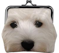 Porte-monnaie mignon Westie Chiot Femme Fille Sac d'argent Fermoir Fermoir Boucle Portefeuille Portefeuille Change Portefeuille, Comme indiqué sur la photo, Taille unique, Organiseur de sac