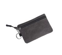 Porte-Monnaie Mini 2 Pc Toile Mini Porte-Monnaie Sac Couleur Unie Fermeture éclair rgent Poche à Main Femmes Hommes Petit Porte-Carte Changement(Gray)