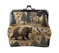 Porte-monnaie motif animaux de la ferme, petit portefeuille pour cartes pour hommes et femmes, pour le shopping et les sorties décontractées, noir, One Size, Art déco