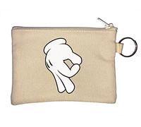 Porte-monnaie motif cercle de doigt Beige