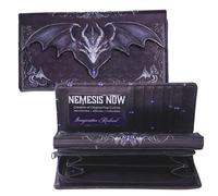 Porte-monnaie motif écailles de dragon en relief, aspect cuir, motif écailles de dragon, 10 x 3 x 19 cm