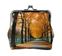 Porte-monnaie motif feuilles d'automne - Petit kit de voyage - Pochette de rangement pour week-end et voyages d'affaires, Noir , Taille unique, Pochette à monnaie