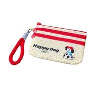 Porte-monnaie multifonction compact avec cordon imprimé dessin animé organisé pour billets, cosmétiques, rangement fonctionnel en tissu, Petit chien., Beauté de masse