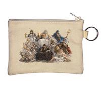 Porte-monnaie mythologique avec scène de rassemblement des dieux Beige