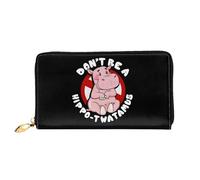 Porte-Monnaie Ne Soyez Pas Un Hippopotame Femme Pouch Bourse Mignonne Portefeuille Femme De Nombreux Emplacements pour Cartes Cuir Portefeuille pour Prof, Homme, La Fille
