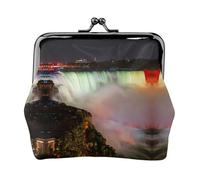 Porte-monnaie Niagara Falls - Petit porte-cartes - Pour homme et femme - Pour le shopping et les sorties décontractées, noir, One Size, Art déco