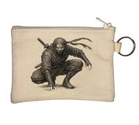 Porte-monnaie Ninja furtif en pose de combat Beige