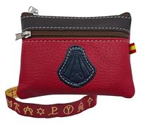 Porte-monnaie original style Taurin + Magnifique bracelet coloré en tissu avec fermeture à perle, Capote rouge, Medio, Moderne