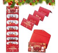 Porte-monnaie Ou Porte-cartes Cadeaux De Noël Avec Enveloppes, 6 Compartiments Porte-monnaie Jolly Santa Claus Pour Les Fêtes De Noël Fournitures Pour Cartes De N-oël, Fournitures Pour Cartes Cadeaux